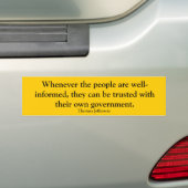 Goed bestuur bumpersticker (Op auto)