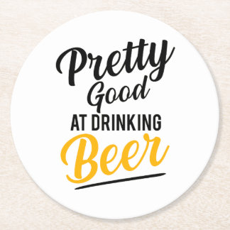 goed bij Drink bier Ronde Kartonnen Onderzetter