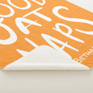 Goed bij Naps - Oranje Sherpa Blanket Deken