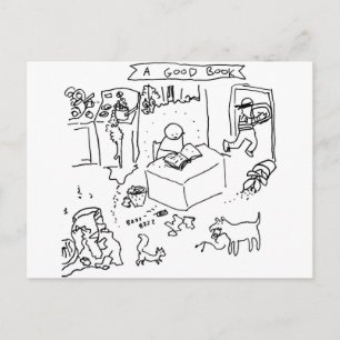 Goed boek briefkaart