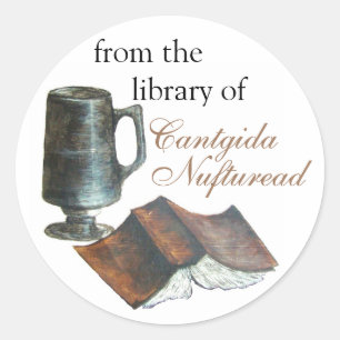 "Goed boek en een kopje koffie" boek bord sticker