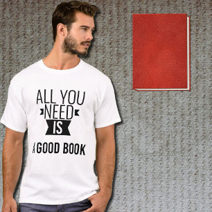 Goed boek - grappig citaat - wit t-shirt