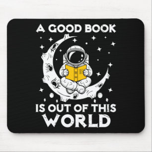 Goed boek is uit deze wereld astronaut maan muismat