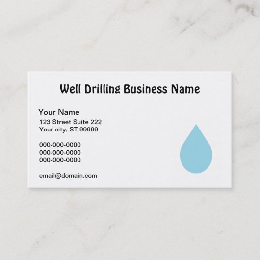 Goed boren visitekaartje (Voorkant)