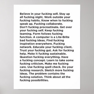 Goed Effing Advies Poster