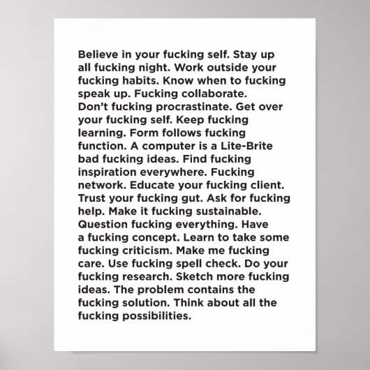 Goed Effing Advies Poster (Voorkant)