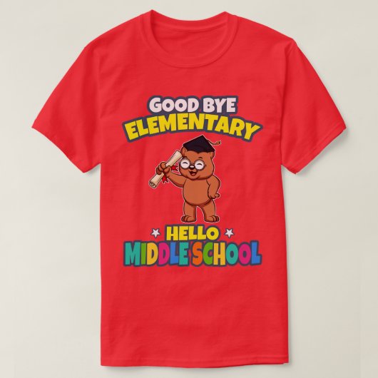 Goed, elementair Hallo middelbare school Afstudere T-shirt (Design voorkant)