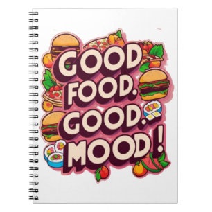 Goed eten, goed humeur: levendig spiraal Notitiebo Notitieboek