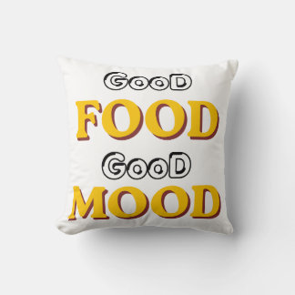 Goed eten goede stemming typografie throw kussen