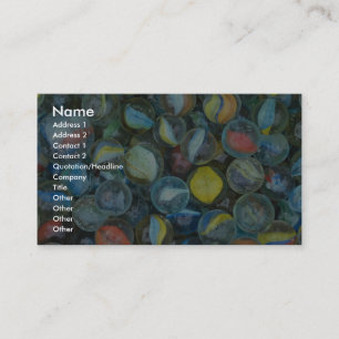 Goed gebruikte marbles visitekaartje