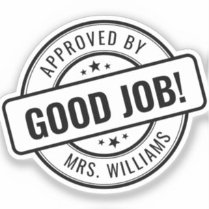 Goed gedaan! Aanmoediging van leerkrachten op ma Sticker