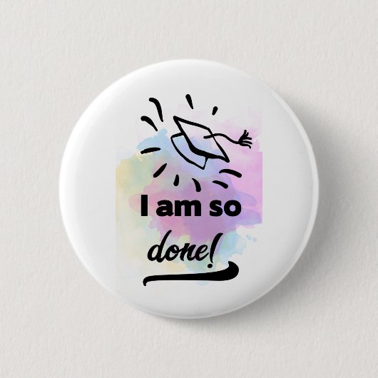 Goed gedaan Afstudeerder Ronde Button 5,7 Cm (Voorkant)