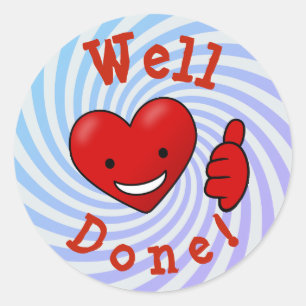 Goed gedaan award ronde sticker