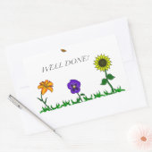 Goed gedaan bloem sticker (Envelop)