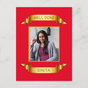 Goed gedaan Gouden Rol, Aangepaste Foto - Geperson Briefkaart