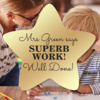 Goed gedaan! gouden ster student award leraar