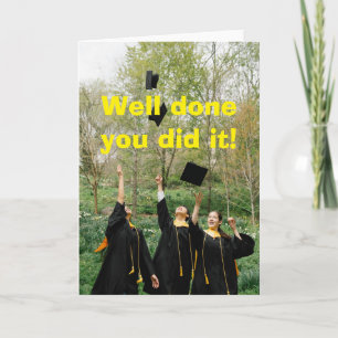 Goed gedaan, je hebt het gedaan. kaart