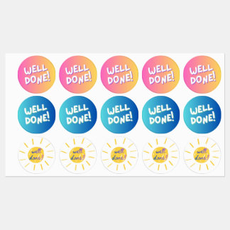 “Goed gedaan!” Kleurrijke Stimulerende Sticker