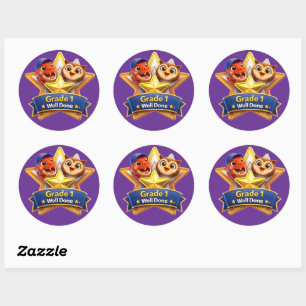 Goed gedaan met de uil en Rex grote ronde bereiken Sticker