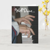 Goed gedaan pianoexamen Kaart (Gele Bloem)