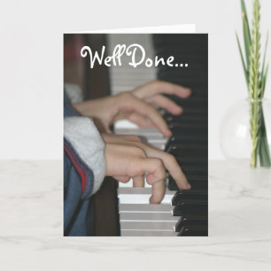 Goed gedaan pianoexamen Kaart