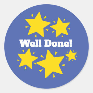"Goed gedaan!" Reward-Sticker aanpassen Ronde Sticker