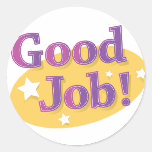 Goed gedaan! ronde sticker