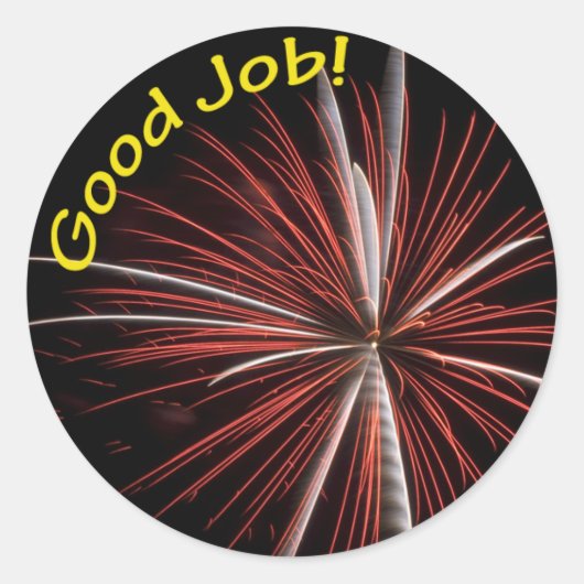 Goed gedaan! ronde sticker (Voorkant)