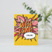 GOED GEDAN Leuk Retro Stripboek Pop Art Briefkaart (Staand voorkant)