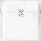 Goed gedragen libellen ronde sticker (Tas)