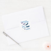 Goed gedragen libellen ronde sticker (Envelop)