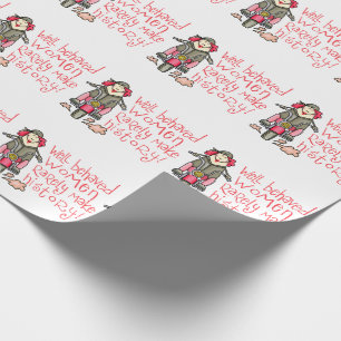 Goed gedragen vrouwen cadeaupapier