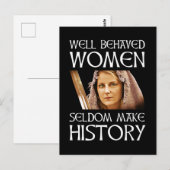 Goed gedragen vrouwen maken zelden geschiedenis briefkaart (Voorkant / Achterkant)