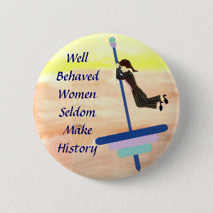 Goed gedragen vrouwen ronde button 5,7 cm