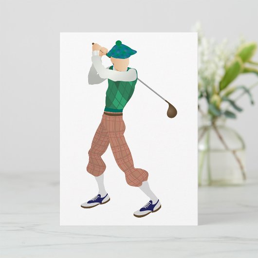 Goed geklede Golfer Kaart