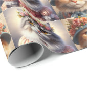 Goed geklede katten collage cadeaupapier (Rol Hoek)