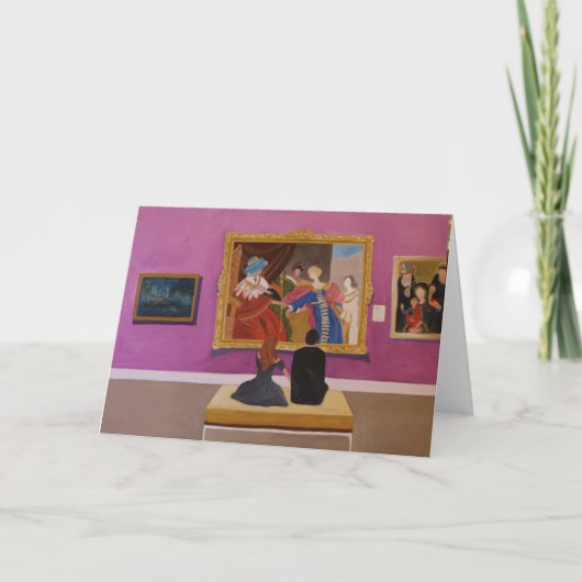 Goed geklede museumbezoekers kaart (Voorkant)