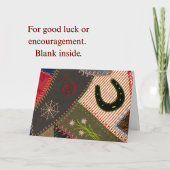 Goed geleend Hoefijzer Patchwork Crazy Quilt Kaart