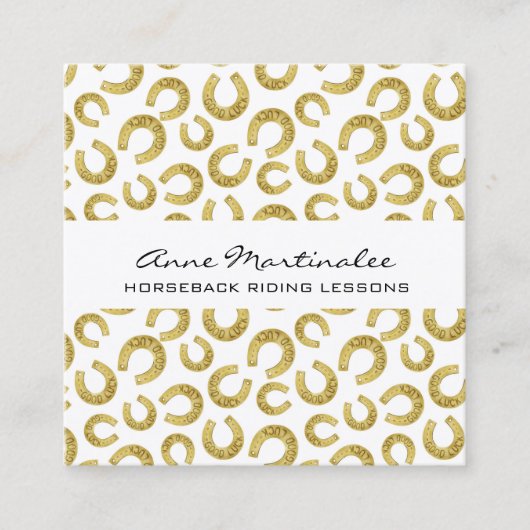 Goed geleend Hoefijzer Square Visitekaartje (Voorkant)