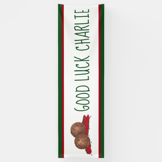 Goed geleend meatballen Marinara Design Spandoek (Verticaal)
