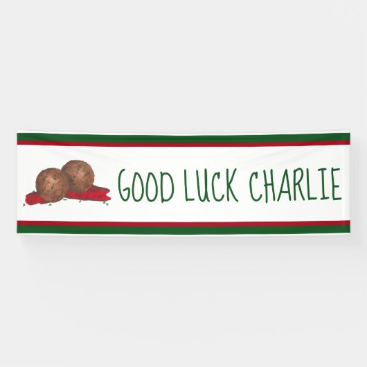 Goed geleend meatballen Marinara Design Spandoek (Horizontaal)