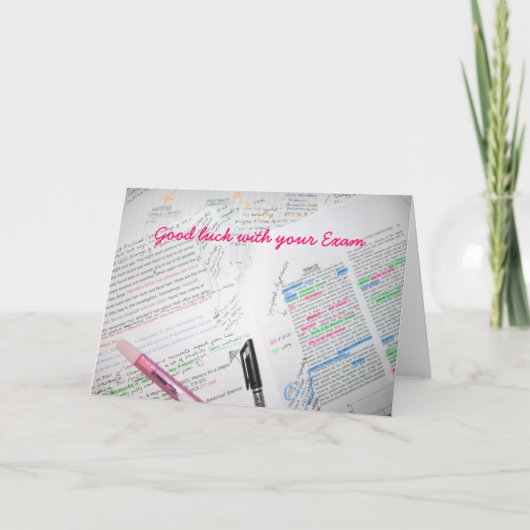 Goed geluk met uw Examen Kaart (Voorkant)
