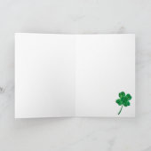 Goed Geluk Vierbladige Klaver Moedkaart Kaart (Binnen)