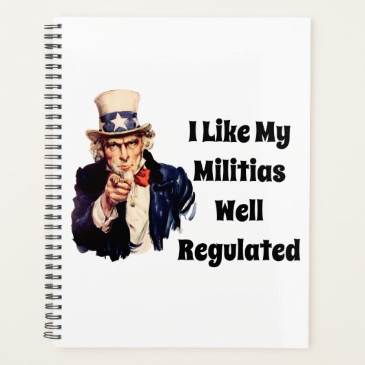 Goed gereguleerde milities planner (Voorkant)