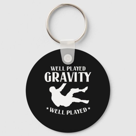 Goed gespeeld Gravity Fun Slip en Herfst op de gro Sleutelhanger (Voorkant)