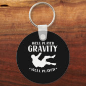 Goed gespeeld Gravity Fun Slip en Herfst op de gro Sleutelhanger (Voorkant)