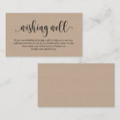 Goed gestreden wishing, modern Script Brown Kraft Informatiekaartje (Voorkant / Achterkant)