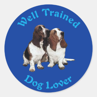 Goed getraind (Basset Hound) Ronde Sticker