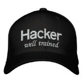 Goed getrainde zwarte Pet hacker (Voorkant)