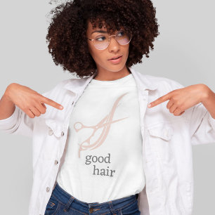 Goed Haar Eenvoudige Logo Hair Stylist Colourist T-shirt
